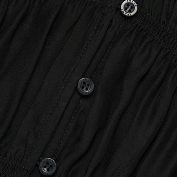 FRAME Ruched V-Neck Blouse - Picture 5 of 5